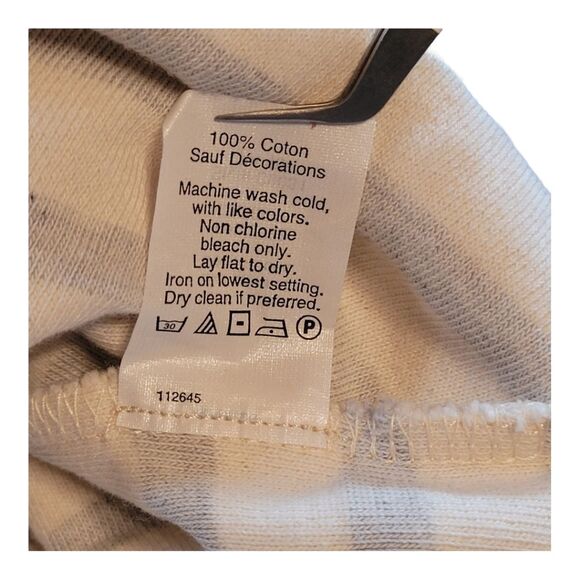 Madewell Size XS/Small Elise Ivey Navy Striped Embroidered Knit Hooded Top - Picture 6 of 11